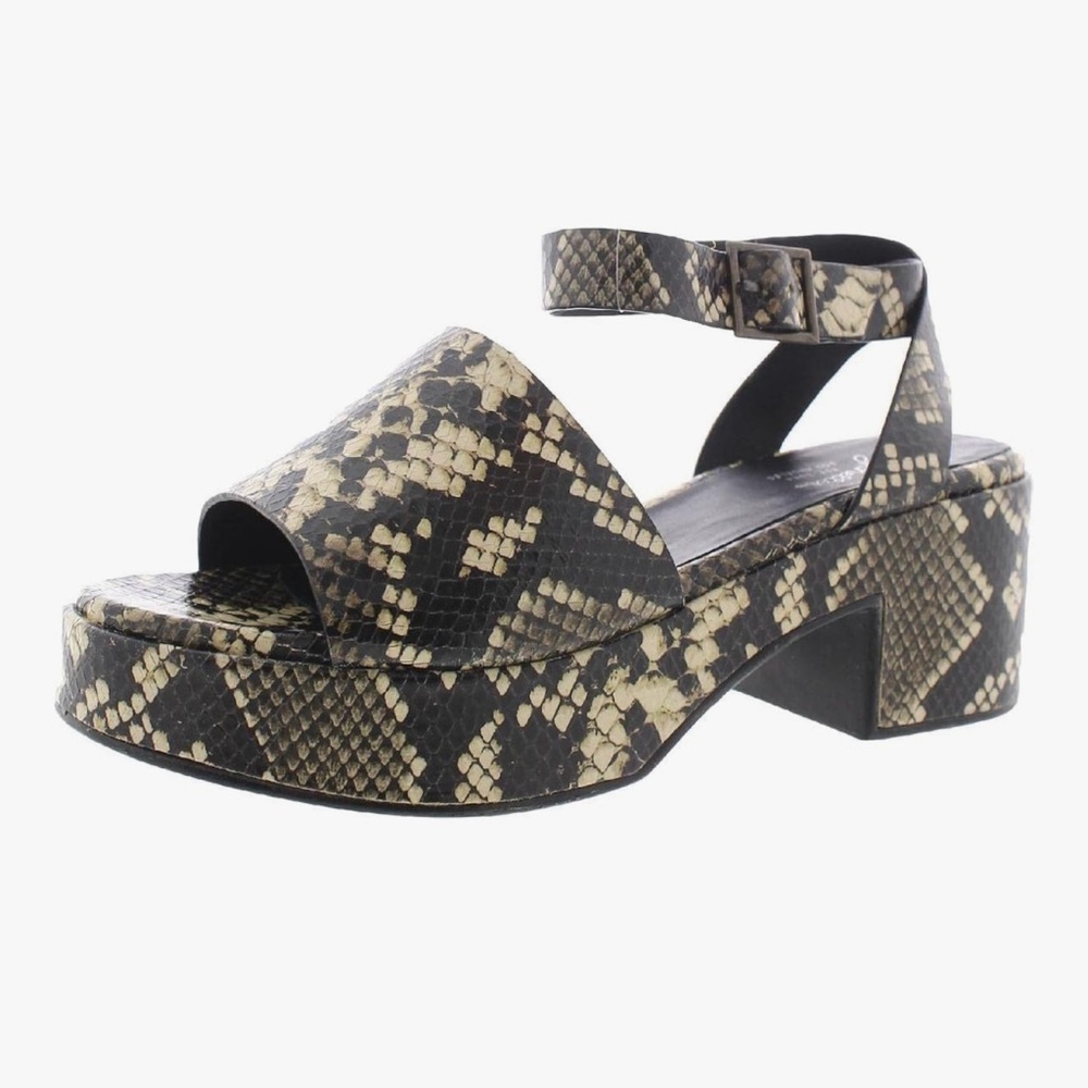 Seychelles Calming Influence snake print platform sandals. Size 11